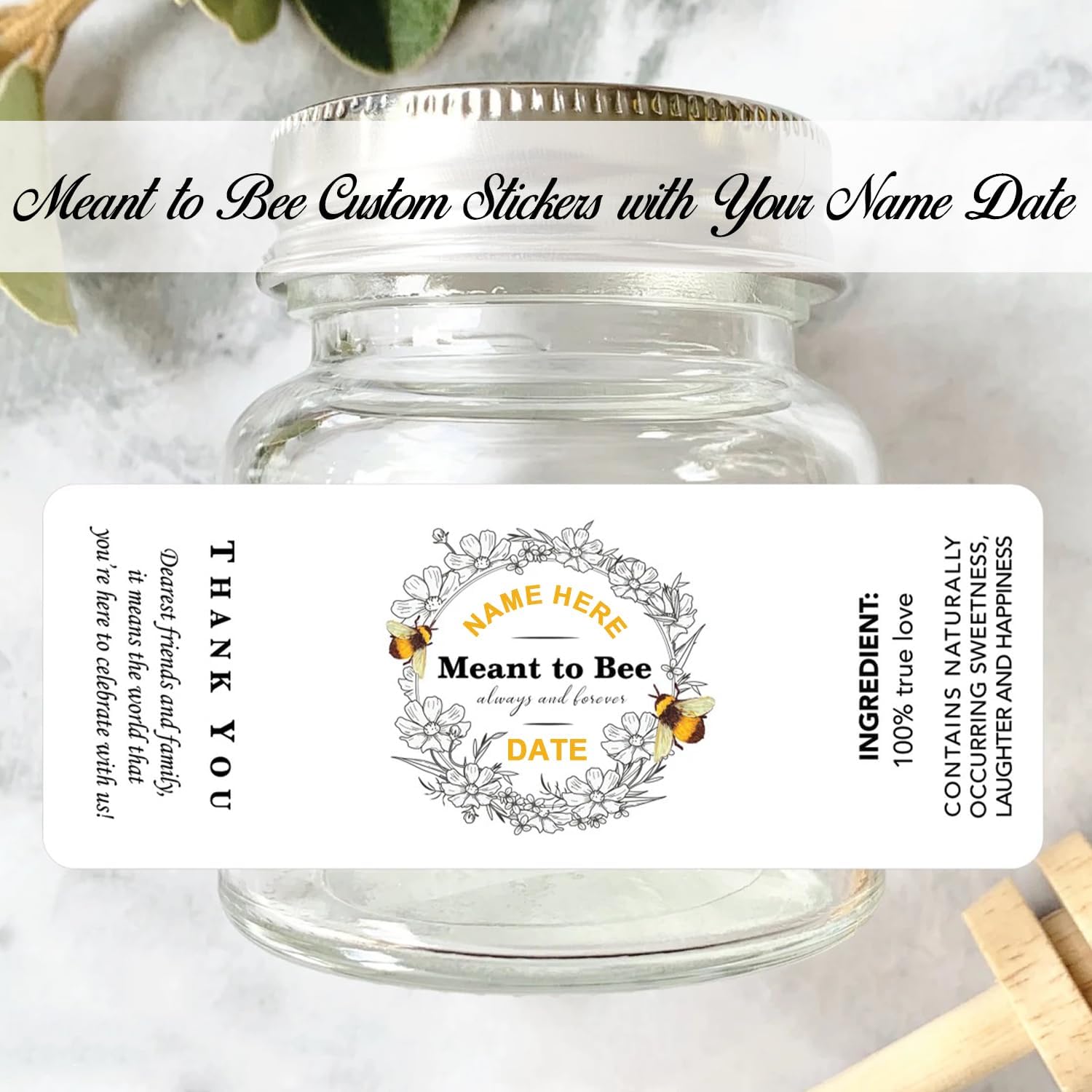 Honey Bottle Favor Labels