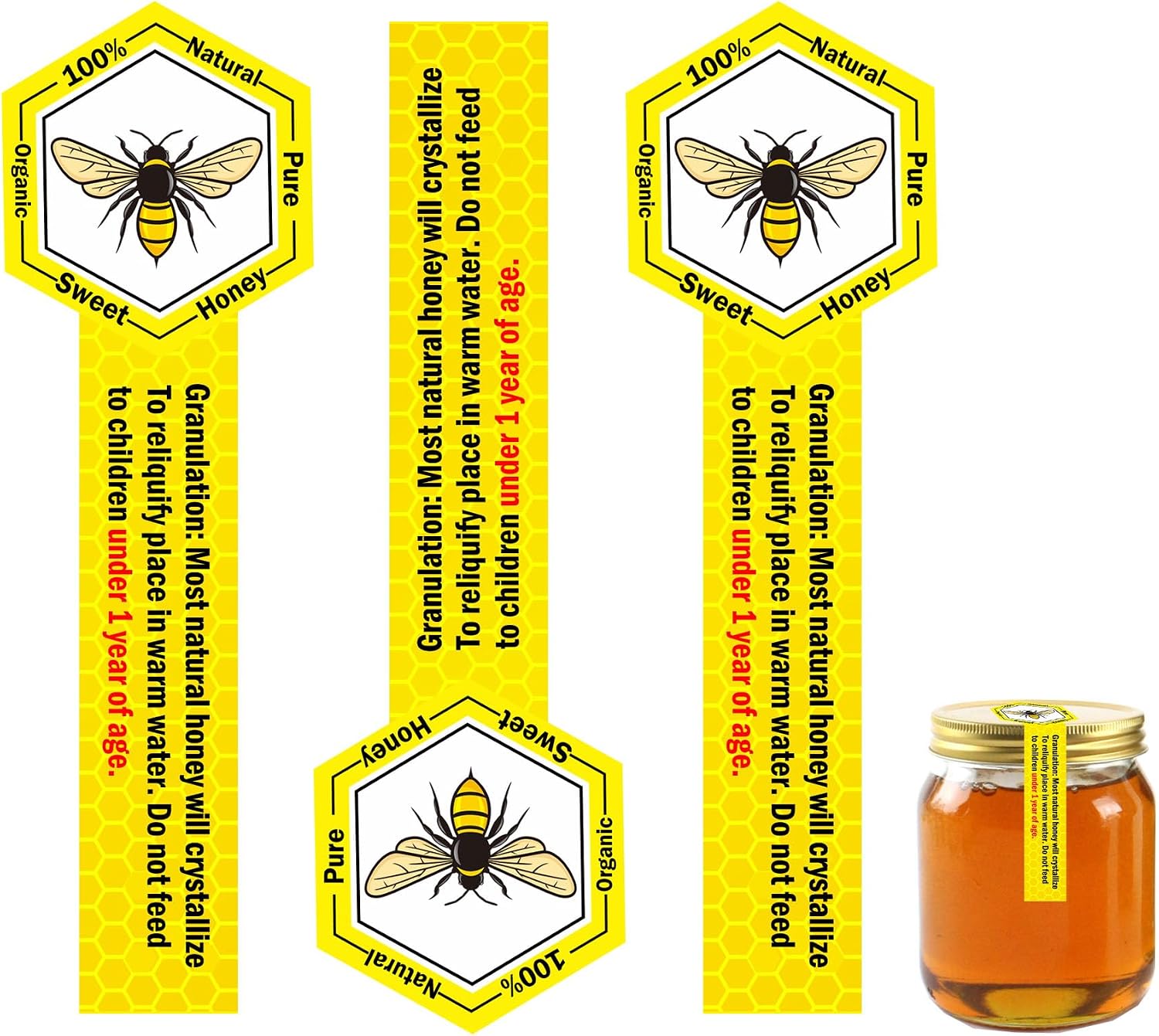Tamper Proof Honey Stickers
