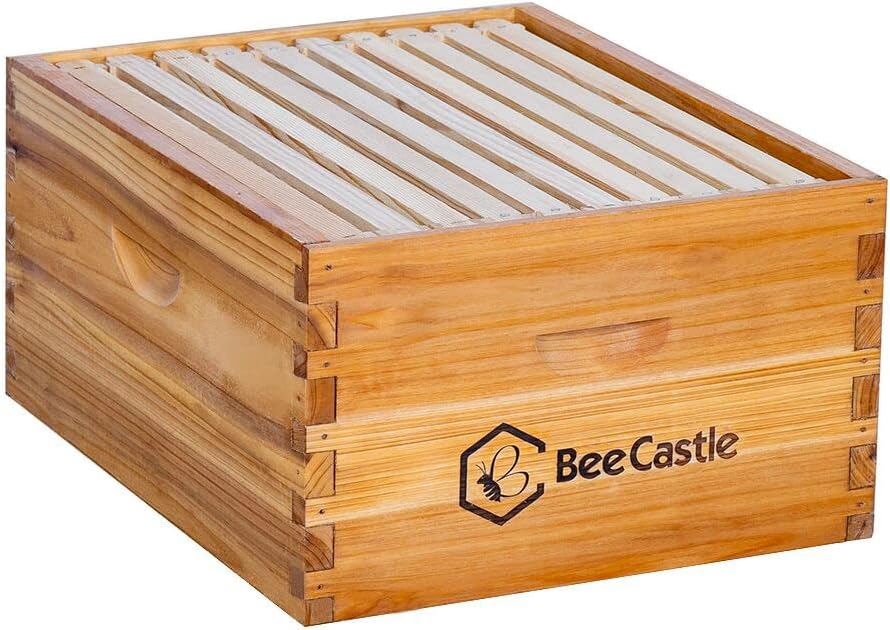 BeeCastle Unassembled Langstroth Deep Box with Frames