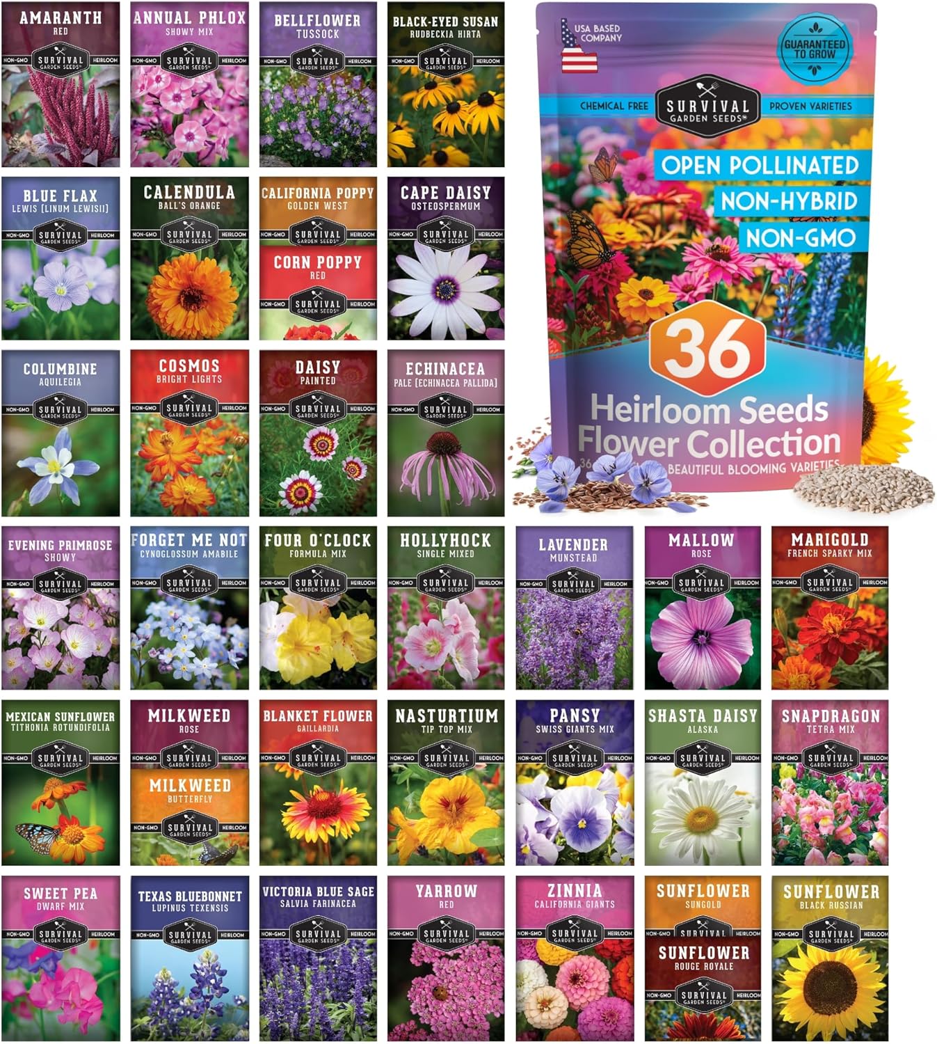 Flower Garden Seeds Variety Kit