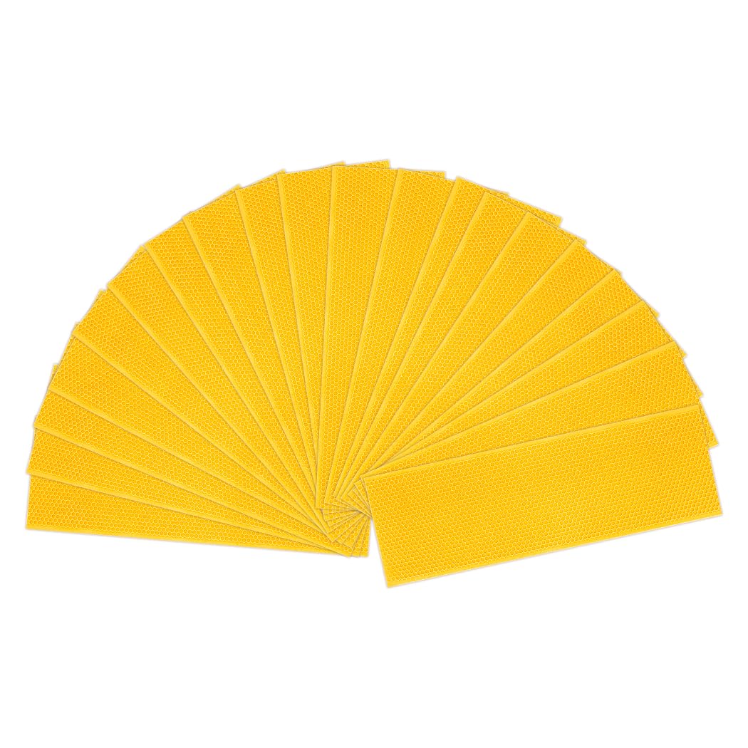 BeeCastle 20pcs Yellow Beeswax Foundation Sheets